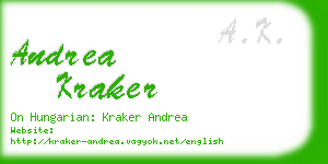 andrea kraker business card